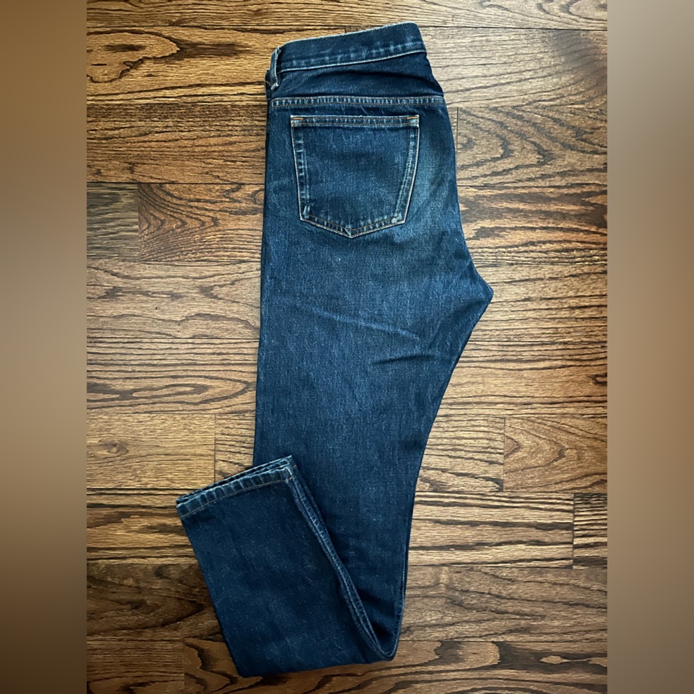 Premium Denim Brand A.P.C. Button Fly Dark Denim Jeans.  100% cotton. Size 34. - Picture 6 of 7